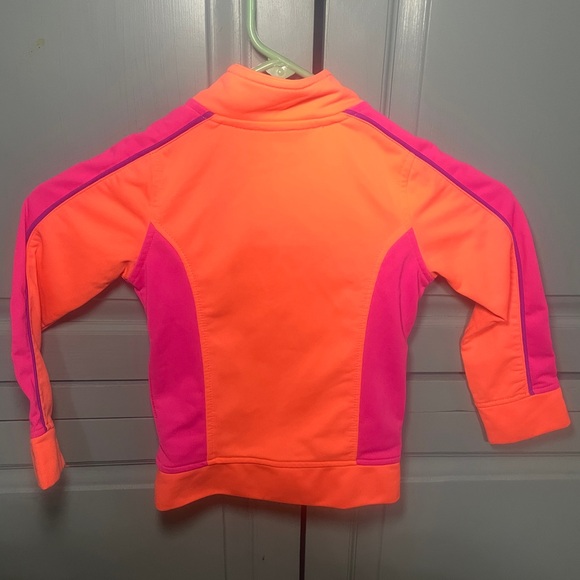 Sz 3 Girls Under Armour Zip Up Jacket Pink - Picture 3 of 5